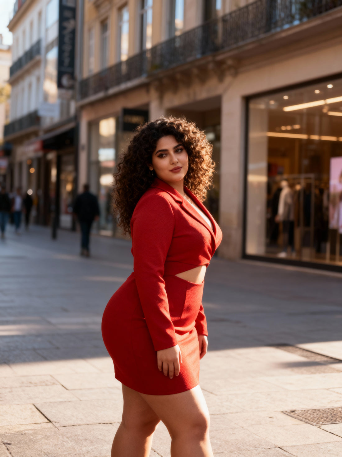 Statement Red Blazer Dress