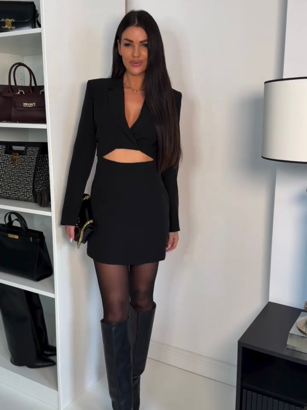 Statement Black Blazer Dress
