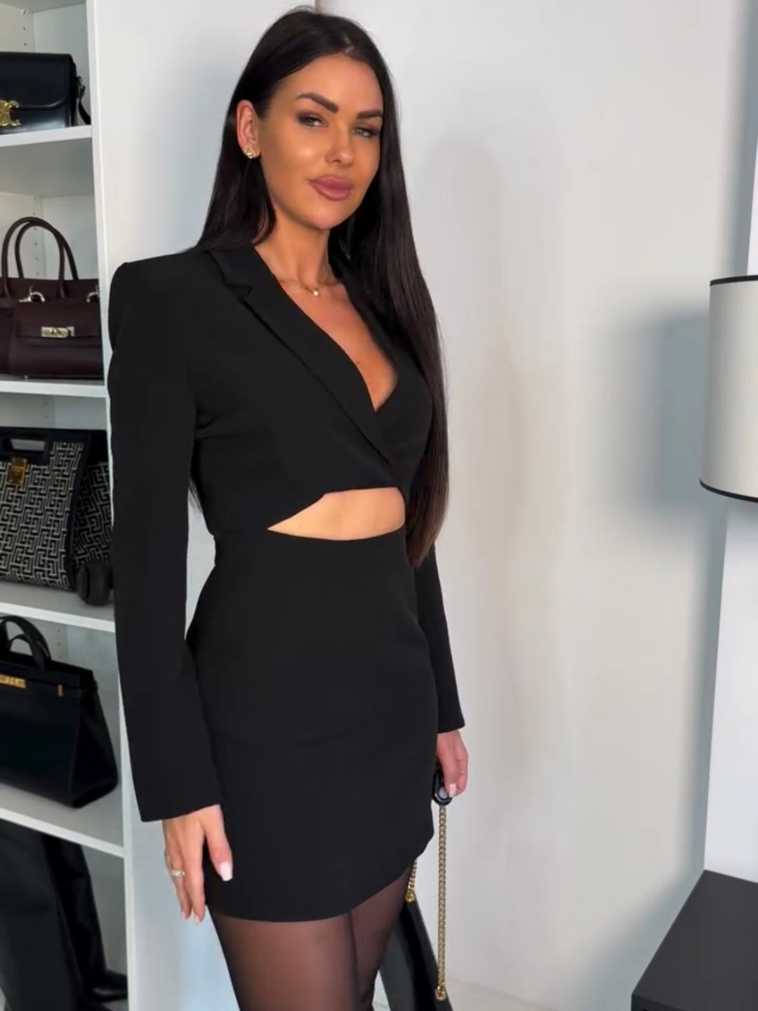 Statement Black Blazer Dress