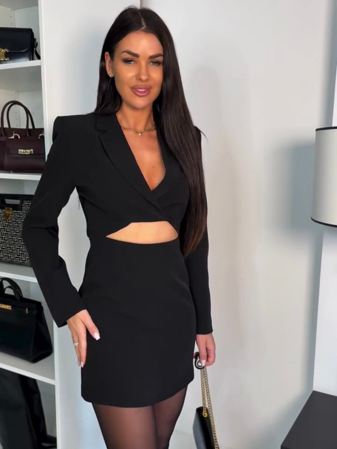 Statement Black Blazer Dress