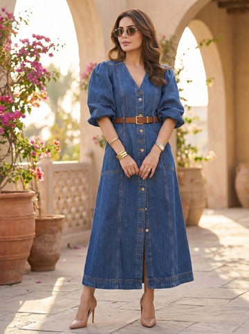 Classic Curve Denim Dress