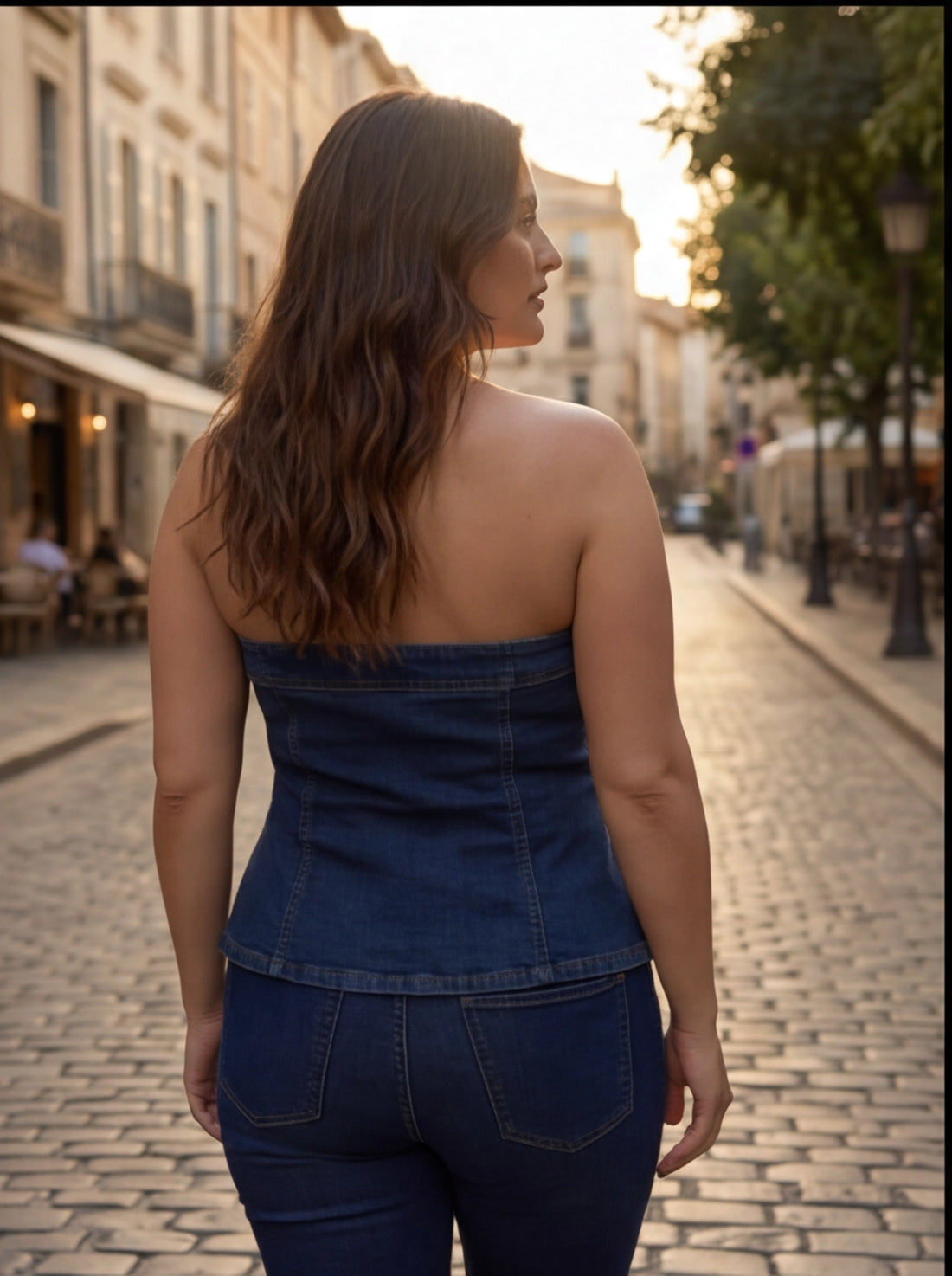 Indigo Sculpted Curve Set
