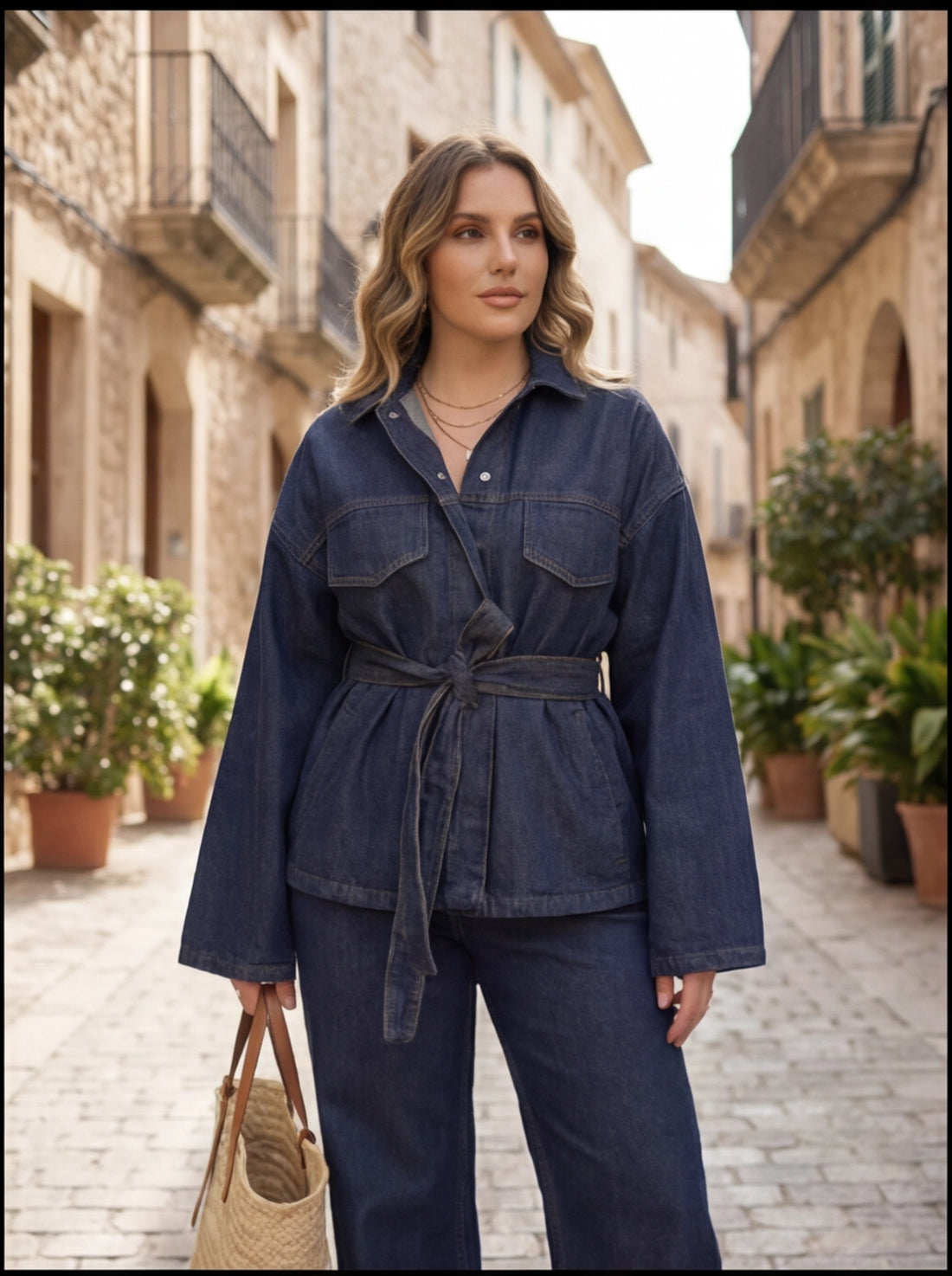 Dark Aura Denim Co-ord Set – Curve Edit