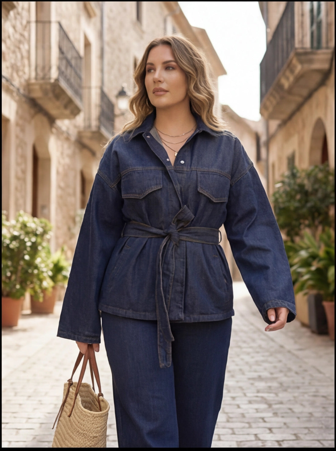 Dark Aura Denim Co-ord Set – Curve Edit