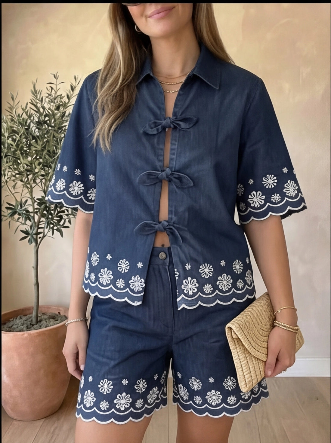 Summer Bloom Shorts Set