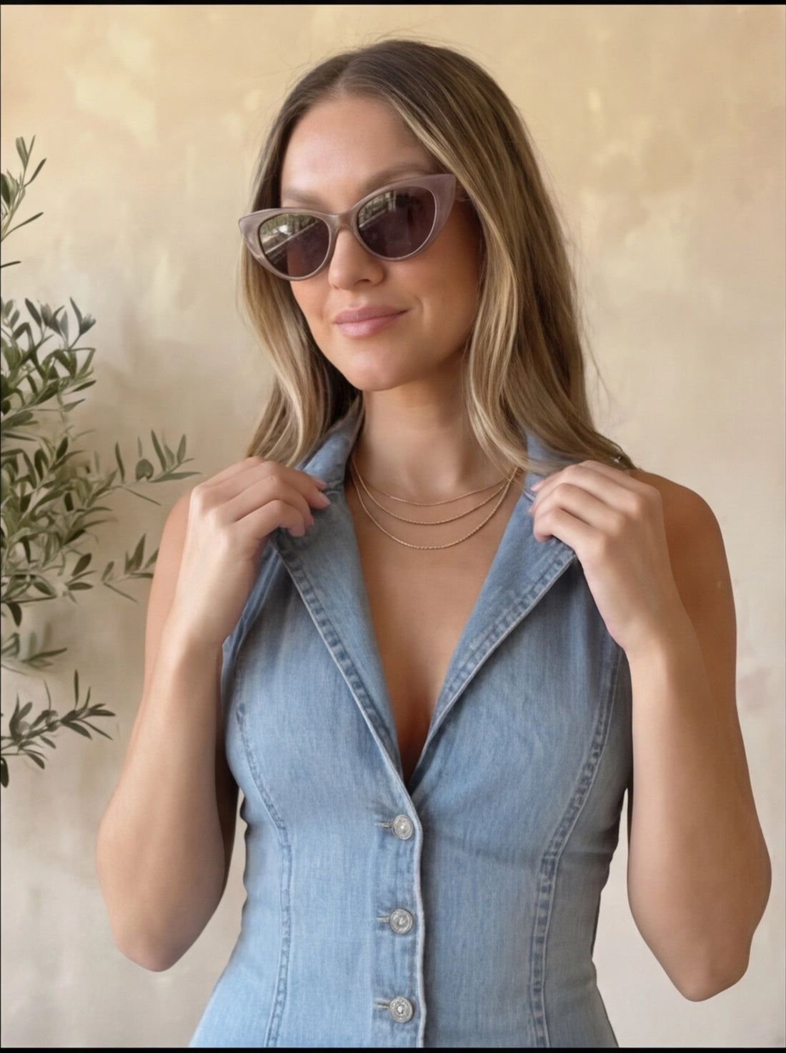 Denim Hourglass Maxi Dress