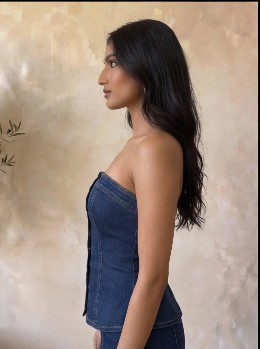 Indigo Sculpt Denim Co-ord Set